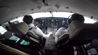 Jet Story Challenger 300 approach to Heathrow - cockpit video with ATC comms