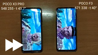 POCO X3 Pro vs POCO F3 | Тест Antutu | Падение производительности и нагрев