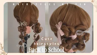 Easy and Cute hairstyles~Back to school hairstyles!可愛新娘造型 No.77