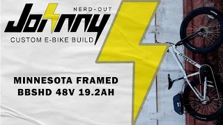 Custom E-bike Build: Minnesota Framed Fat Bike w/ 1000w Mid Drive BBSHD 48v 19.2ah Jumbo Shark