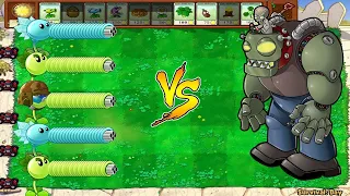 All Pea vs 999 Giga Gargantuar vs Dr.Zomboss - Plants vs Zombies Hack