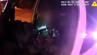 Police video shows rescue of kidnap victim bound by chains