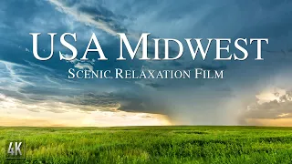 🇺🇸 USA Midwest Scenic Nature Relaxation 4K Drone Film with Ambient Music