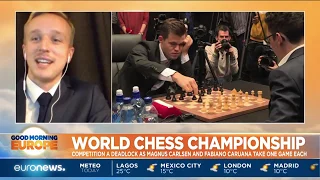 The World Chess Championship 2018 match between Carlsen and Caruana at deadlock after Round 2 | #GME