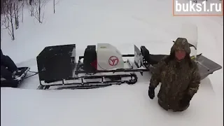 Самый большой мототолкач Ураган Тайга глубокий снег