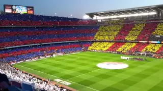 FC Barcelona - Real Madrid: ESPECTACULAR el Camp Nou cantando el himno
