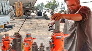 Old man Restoration Rusty 50Ton Hydraulic Jack || amazing Technique video ||How To Repair Jack||