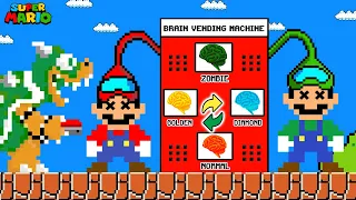 What if Mario and Luigi SWAP BRAINS in the Vending Machine | Game Animation