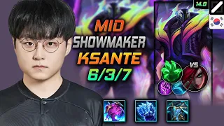 K'Sante Mid Build ShowMaker Hollow Radiance Grasp of the Undying - LOL KR Master Patch 14.9