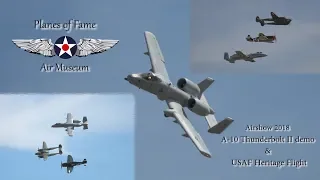 Planes of Fame 2018 'A-10 demo and USAF heritage flight'