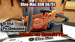 Огляд бензопили ОлеоМак Oleo-Mac GSH 56/51 Обзор +розборка Всеж таки китай чи ні????