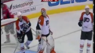 Alex Ovechkin picks up his first NHL playoff point against Flyers (2008)
