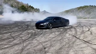 Audi R8  drifting and burnout