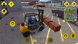 Construction Simulator 2014 - Flatbed Truck with Crane - Gameplay