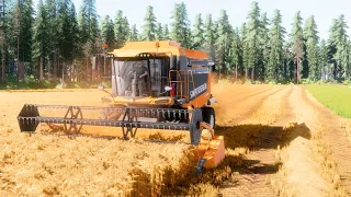 Farming Simulator 22 / Map Paksuniemi /#72 Kubota M8-201, Sampo Rosenlew COMIA C12, NH T7.315 HD