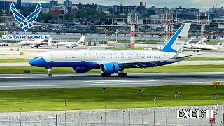 EXEC1F | U.S Air Force Boeing 757 VC-32A | Planespotting LaGuardia Airport | With Live ATC | 4K