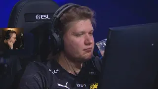 s1mple drinking beer after having only one round in half