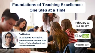 Webinar - 235 - Foundations of Teaching Excellence: One Step at a Time