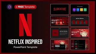 FREE Netflix Inspired PowerPoint Template (Fully Animated) | slideative