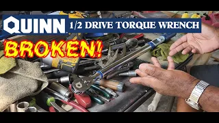 Harbor Freight Quinn Tools 1/2 Digital Torque Wrench Breaking From MISUSE!