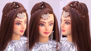 Modern open hairstyle for wedding l Front Variation l wedding hairstyles kashee's l engagement look