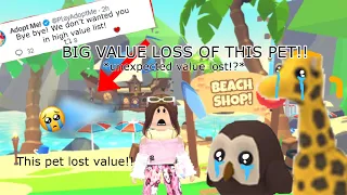 BIG VALUE LOSS ADOPT ME! ||Roblox