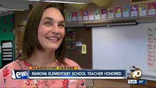 Ramona elementary school teacher honored