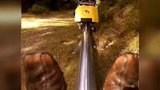 Riding the Mieders Alpine Solo Coaster in Austria