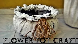 Fabric Concrete Flowerpot Making-2 & Easy and Interesting Method
