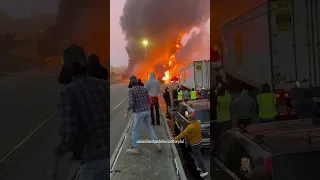 Massive fire erupts on CT interstate after crash involving truck carrying 8.5K gallons of petroleum