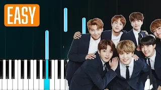 BTS - The Truth Untold (전하지 못한 진심) Ft. Steve Aoki (EASY) 100% EASY PIANO TUTORIAL