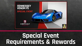 Asphalt 9 | Hennessey Venom F5 Special Event | All Requirements + Rewards