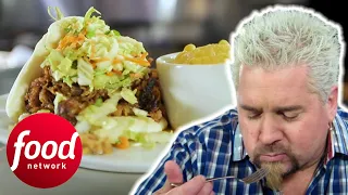 Guy Devours An Outstanding Asian-American BBQ Sandwich | Diners, Drive-Ins & Dives