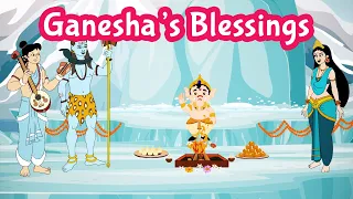 Lord Ganesha's Blessings Story in English | Indian Mythological Stories | Pebbles Stories