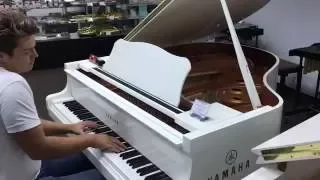 Amazing pianist in music store!