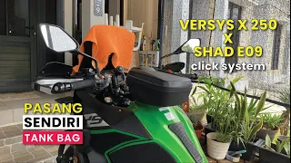 DIY Pasang Shad E09 di Versys X 250 #touring #versys #tankbag