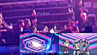 BTS REACTION TO BLACKPINK/WISTLE-PWF/GCA 2017 (NEW ANGLE)