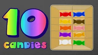 10 Candies | Learn Numbers | Learn Colors | Pingi & Kroki Lessons & Karaoke