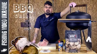 ОЧЕНЬ ВКУСНОЕ КОПЧЁНОЕ МЯСО НА ГРИЛЕ - ПЕРВЫЙ ТЕСТ НОВОГО ГРИЛЯ ИЗ БОЙЛЕРА | FishingVideoUkraine