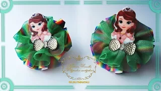 Резиночки канзаши.Принцесса в юбке.МК./Elastic bands kanzashi.Princess in the skirt.MK