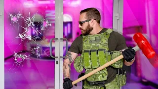 5 UNBREAKABLE Houses vs an Actual SWAT Team! - Challenge