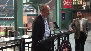 Jim Crane explains the new centerfield