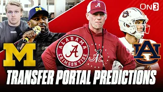 Transfer Portal Predictions: Auburn Tigers DON'T Add QB | Alabama ATTACKS Portal | Michigan Adds QB1