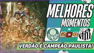 VERDÃO É TRI PAULISTA DE 2024! Palmeiras 2 x 0 Santos | Melhores Momentos  | Final do Paulistão 2024