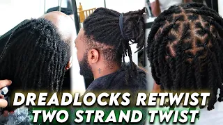 TWO STRAND TWIST ON DREADLOCKS +  I GOT A NEW LOCTICIAN (Locs Journey)