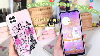 How to make your android phone aesthetic | pink theme 💖| Janny