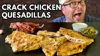 You've GOT to See Our NEW Favorite Chicken Marinade for these CRACK CHICKEN QUESADILLAS - So GOOD!