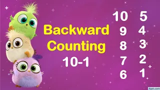 Backward Counting 10-1, Reverse counting 10-1, Backward Counting 10-1 for LKg kids