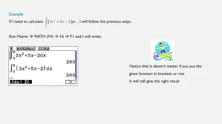 Using the Casio Fx CG50 for integrals