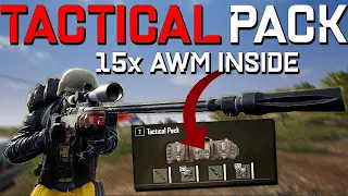 TACTICAL PACK - FIRST TIME I FIND IT - Let's put a 15x AWM inside it? - PUBG